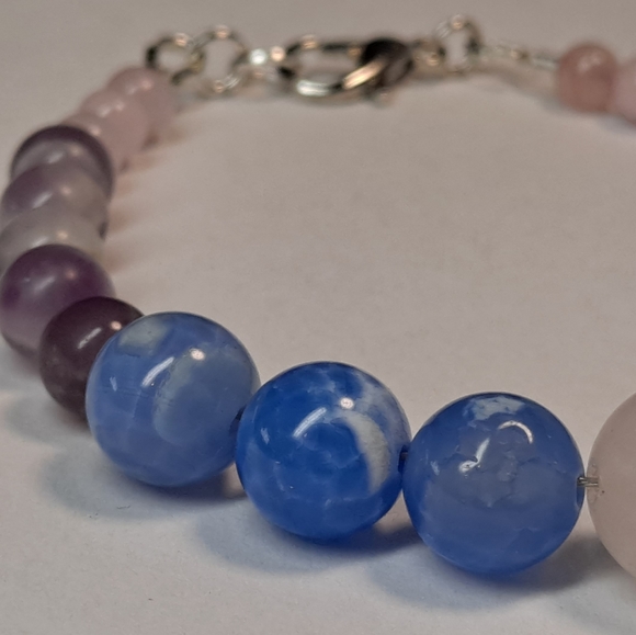 * SPIRITUAL BALANCE * HEART HEALING GEMSTONE BRACELET BEADED BRACELET - Picture 9 of 13